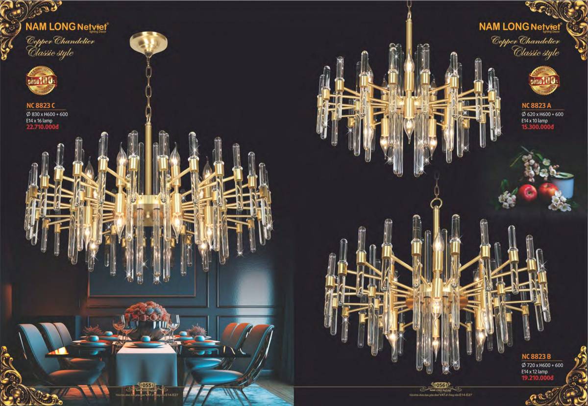 Đèn chùm NAM LONG Net Viet Catalogue và Bảng giá tại Bình Dương /Page 30